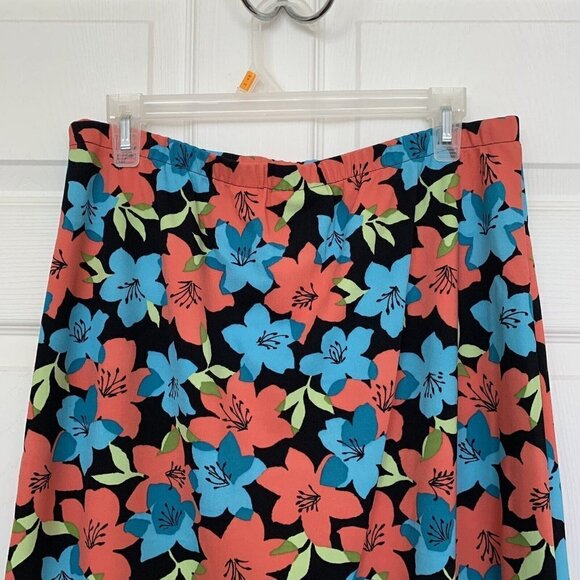 Meg Allen Large 12/14 Multi Color Floral Print Straight Skirt - Picture 5 of 8